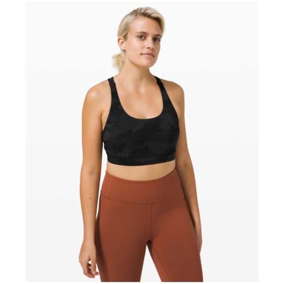 lululemon athletica Other - Lululemon womens Energy Bra *Medium Support, B–D Cup camo black gray size 8